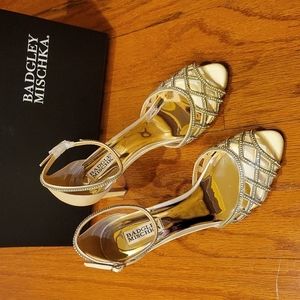 Badgley Mischka rain ll evening pump 7.5